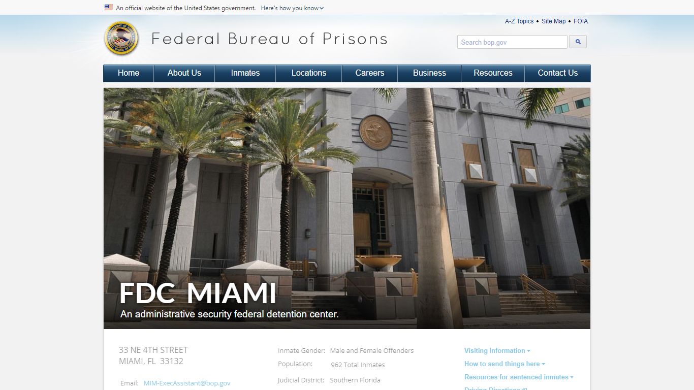 FDC Miami - Federal Bureau of Prisons